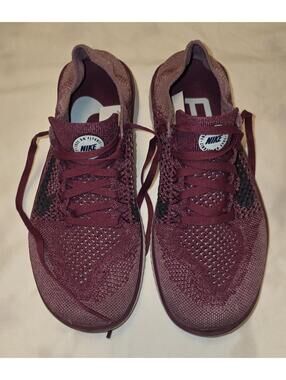Nike Free RN Flyknit Running Shoes - Burgundy, Size 7